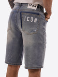Icon Bermuda Jeans Uomo IUD008 - Denim