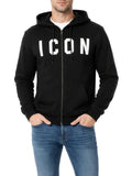Icon Felpa Zip Uomo IUF001 - Nero
