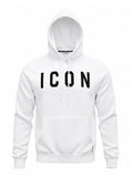 Felpa Cappuccio Uomo IUF006 - Bianco Icon