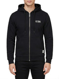 Icon Felpa Zip Uomo IUPREF002 - Nero
