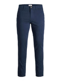 Jack e Jones Pantalone Chino Tmarco Bowie Uomo 12150148 Navy Blazer - Blu