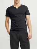 Jack e Jones T-shirt Uomo 12164972 Black Slim - Nero