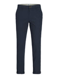 Jack e Jones Pantalone Chino Uomo 12206198 Navy Blazer - Blu