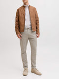 Jack e Jones Pantalone Chino Marco Fury Uomo 12206198 Vetiver - Grigio