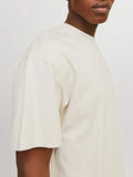 Jack e Jones T-shirt Uomo 12254412 Moonbeam - Avorio