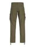 Jack e Jones Pantalone Cargo Uomo 12258150 Olive Night - Verde