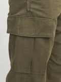 Jack e Jones Pantalone Cargo Uomo 12258150 Olive Night - Verde