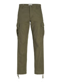Jack e Jones Pantalone Cargo Uomo 12258150 Olive Night - Verde