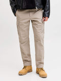 Jack e Jones Pantalone Cargo Kane Barkley Uomo 12258150 Crockery - Beige