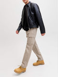 Jack e Jones Pantalone Cargo Kane Barkley Uomo 12258150 Crockery - Beige