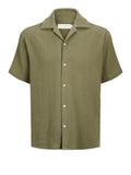 Jack e Jones Camicia Casual Coba Stripe Uomo 12271060 Dusty Green - Verde
