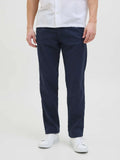 Jack e Jones Pantalone Straight Kane Hybrid Uomo 12274977 Dark Navy - Blu