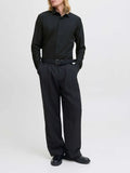 Jack e Jones Camicia Classica Blaactive Uomo 12282199 Black - Nero