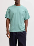 Jack e Jones T-shirt Archive Grap Uomo 12287990 Mineral Blue - Verde