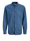 Jack e Jones Camicia Casual Summer Linen Uomo 12289174 Navy Blazer - Blu