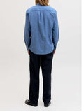 Jack e Jones Camicia Casual Summer Linen Uomo 12289184 Navy Blazer - Blu