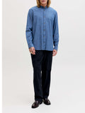 Jack e Jones Camicia Casual Summer Linen Uomo 12289184 Navy Blazer - Blu