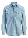 Jack e Jones Camicia Jeans Uomo 12289219 - Denim