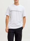 Jack e Jones T-shirt Fusion Chest Uomo 12289936 Bright White - Bianco