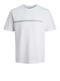 Jack e Jones T-shirt Fusion Chest Uomo 12289936 Bright White - Bianco