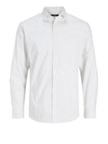 Jack e Jones Camicia Classica Blablackpool Uomo 12290974 White Slimfit - Bianco