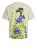 Jack e Jones T-shirt Big Japan Uomo 12293428 Antique White Purple aw - Avorio