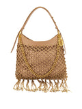La Carrie Borsa a Tracolla Fringe Donna 161C-LA-560-ROS - Beige