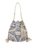 La Carrie Borsa a Secchiello Romantic Canvas Donna 161M-EB-181-CAS Jeans - Denim