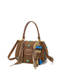 La Carrie Borsa a Mano Jungle Stones Donna 161M-FG-472-STS Multi Cuoio - Marrone