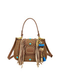 La Carrie Borsa a Mano Jungle Stones Donna 161M-FG-472-STS Multi Cuoio - Marrone