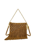 La Carrie Borsa a Tracolla Fringes Donna 161M-KY-813-MIF Cuoio - Marrone