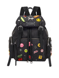 La Carrie Zaino Pins Canvas Donna 161M-ZS-343-CAS Black - Nero