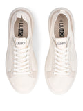 Liu Jo Sneakers Big Uomo 7B6011TX145 Knit/cow Suede Milk - Bianco