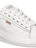 Liu Jo Sneakers Casper Oro Donna BA6069PX026 Calf Leather/metalli White/l - Bianco