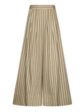 Liu Jo Pantalone Palazzo Donna CA6089T553A Green/tabacco Stripe - Verde