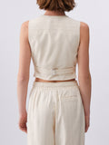 Liu Jo Gilet Donna CA6114T557A Cremino Stripe - Beige