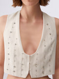 Liu Jo Gilet Donna CA6114T557A Cremino Stripe - Beige