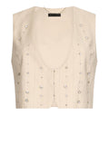 Liu Jo Gilet Donna CA6114T557A Cremino Stripe - Beige