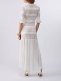 Liu Jo Vestito Longuette Donna CA6242MS55N Gleam White - Bianco