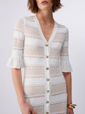 Liu Jo Vestito Longuette Donna CA6242MS55N Gleam White - Bianco