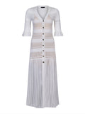 Liu Jo Vestito Longuette Donna CA6242MS55N Gleam White - Bianco