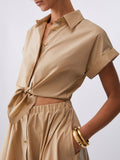 Liu Jo Vestito Midi Donna CA6277T297A Cappuccino Light - Beige