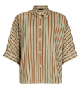Liu Jo Camicia Casual Camicia Donna CA6351T553A Green/tabacco Stripe - Verde