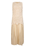 Liu Jo Vestito Longuette Donna CA6362J8100 Yogurt - Bianco