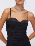Liu Jo Vestito Midi Bustino Donna PA6064J4966 - Nero