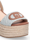 Liu Jo Sandalo Bali Donna SA6085TX523 Monogram Denim Light Blue - Celeste