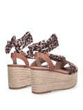 Liu Jo Sandalo Bali Donna SA6087TX133 Printed Fabric Leopard/saddl - Maculato