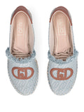Liu Jo Slip On Capri Donna SA6091TX523 Monogram Denim Light Blue - Celeste