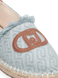 Liu Jo Slip On Capri Donna SA6091TX523 Monogram Denim Light Blue - Celeste