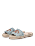 Liu Jo Ciabatte Paros Donna SA6099TX523 Monogram Denim Light Blue - Celeste